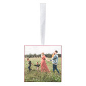 Rustic Winter Wreath Monogram Red Foto Decoratie (Rechts)