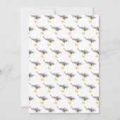 Rustic Winter X'mas Tree Tractor Bear Baby Shower  Bedankkaart (Achterkant)