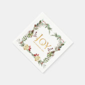 Rustic Winterland Kerstfeest Vreugde Servet (Hoek)