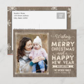 Rustic Wishes Holiday Briefkaart (Voorkant / Achterkant)