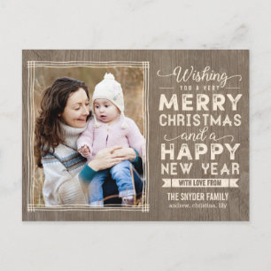Rustic Wishes Holiday Briefkaart