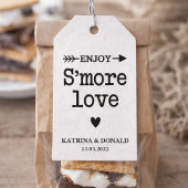 Rustic Witte S'more Liefde Trouwtag Label Cadeaulabel