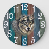 Rustic Wolf Grote Klok (Voorkant)