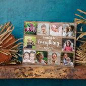 Rustic Wood 10 Foto Collage Family Plaque Fotoplaat (Zijkant)