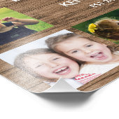 Rustic Wood 12 Fotocollage familie Foto Afdruk (Hoek)