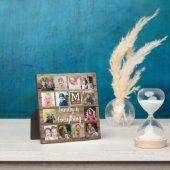 Rustic Wood 13 Fotocollage Familie Monogram Fotoplaat (Insitu)