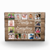 Rustic Wood 14 Afbeelding Collage Familienaam Quot Fotoblokken (Voorkant)