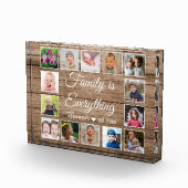 Rustic Wood 14 Afbeelding Collage Familienaam Quot Fotoblokken (Rechts)