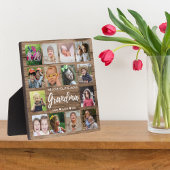 Rustic Wood 14 Foto Collage We houden van je oma Fotoplaat