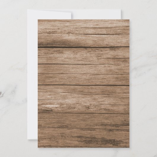 Rustic Wood 2025 Afstuderen Foto Afstuderen Aankondiging (Achterkant)