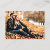 Rustic Wood 2 QR Photo Wedding RSVP - Gegevens Informatiekaartje (Achterkant)