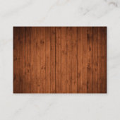 Rustic Wood 2 QR Wedding RSVP - Gegevens Informatiekaartje (Achterkant)