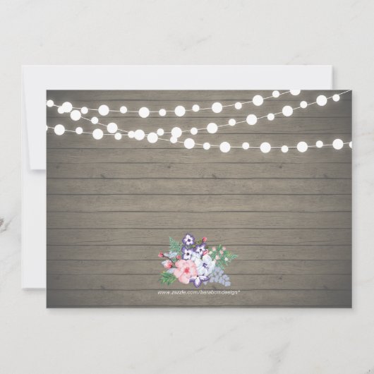 Rustic Wood 30th Wedding Jubileum Uitnodiging (Achterkant)