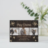 Rustic Wood 3 Briefkaarten met feestdagen (Staand voorkant)