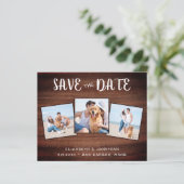 Rustic Wood 3 Foto budget Weddenschap sparen de da (Staand voorkant)