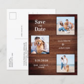 Rustic Wood 3 Foto budget Weddenschap sparen de da (Voorkant / Achterkant)