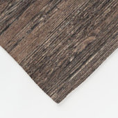 Rustic Wood 3 Foto naam Fleece Deken (Hoek)