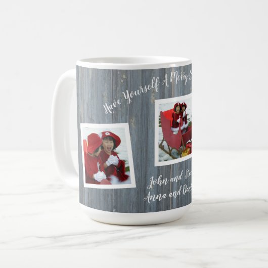 Rustic Wood - 3 Mok voor kerstmis (Voorkant links)