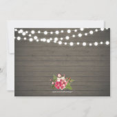 Rustic Wood 40th Photo Wedding Jubileum Kaart (Achterkant)