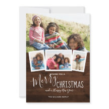 Rustic Wood 4 Fotocollage kerst