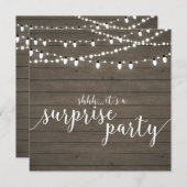 Rustic Wood | 50e Jubileum voor de bruiloft met ve Kaart (Voorkant / Achterkant)