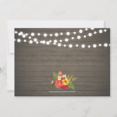 Rustic Wood 50e verjaardagsverjaardag bruiloft jub Kaart (Achterkant)