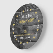 Rustic Wood 5th Wedding Jubileum Mr. en Mrs. Grote Klok (Hoek)