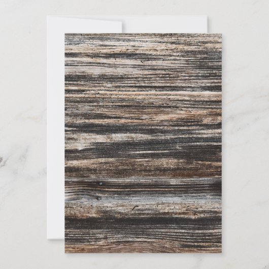 Rustic Wood 60th Birthday Dinner Party Kaart (Achterkant)