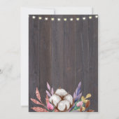 Rustic Wood 70th Surprise Birthday Invitation Kaart (Achterkant)