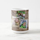 Rustic Wood  7 Fotoframes Koffiemok (Center)