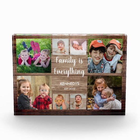 Rustic Wood 8 Quote voor fotocollage Fotoblokken (Voorkant)