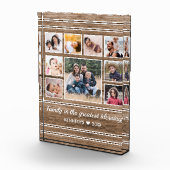 Rustic Wood 9 Foto Collage Quote Familienaam   (Rechts)