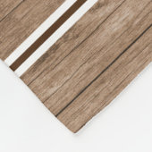 Rustic Wood 9 Foto Collage Quote Familienaam Fleece Deken (Hoek)