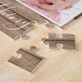 Rustic Wood 9 Fotocollage familie Legpuzzel (Zijkant)