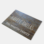 Rustic Wood - Aangepaste campagne | Happy Campers Deurmat (Schuin)