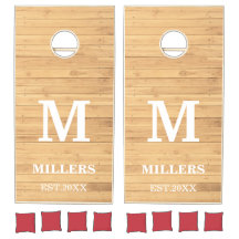 Rustic Wood Aangepaste familie Monogram Naam Jaar 