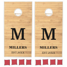 Rustic Wood Aangepaste familie Monogram Naam Jaar