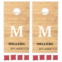 Rustic Wood Aangepaste familie Monogram Naam Jaar