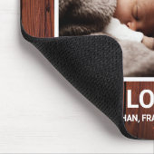 Rustic Wood Aangepaste foto Beste vader ooit Muismat (Hoek)