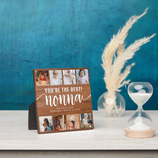 Rustic Wood Aangepaste foto Je bent de beste Nonna Fotoplaat (Insitu)