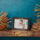 Rustic Wood Aangepaste naam Foto Plaque Fotoplaat (Zijkant)