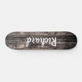 Rustic Wood Aangepaste naam op maat Persoonlijk Skateboard (Horizontaal)