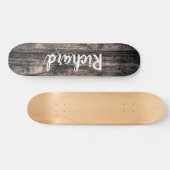 Rustic Wood Aangepaste naam op maat Persoonlijk Skateboard (Horizontaal)