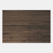 Rustic Wood Achtergrond Inpakpapier Vel (Voorkant 2)