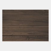 Rustic Wood Achtergrond Inpakpapier Vel (Voorkant)