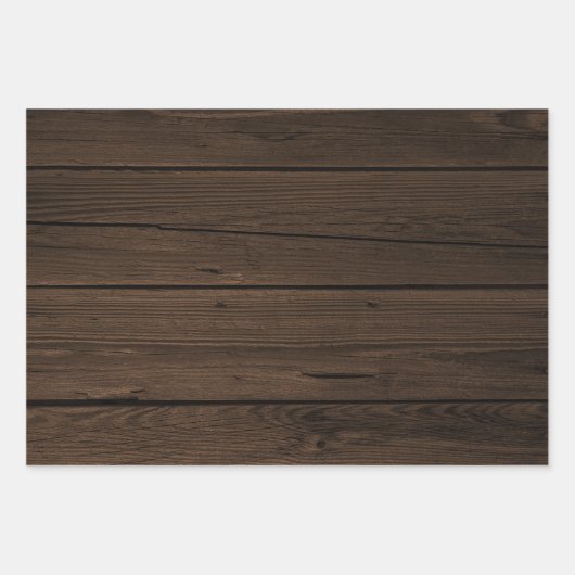 Rustic Wood Achtergrond Inpakpapier Vel (Voorkant)