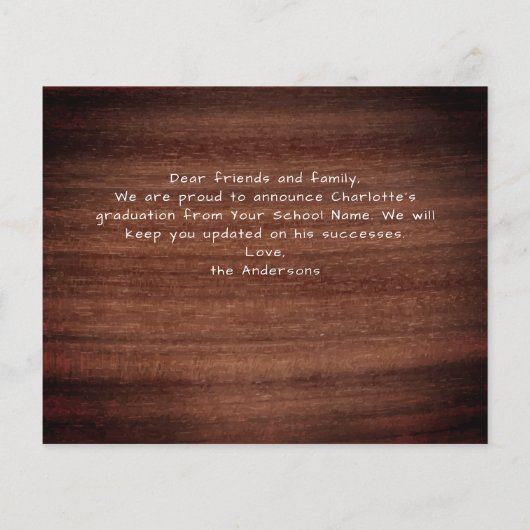 Rustic Wood Afstuderen 3 Afstuderen voor fotobudge (Achterkant)