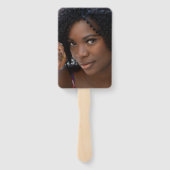 Rustic Wood Afstuderen Ceremony Photo Fan Set Handwaaier (Achterkant)