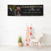 Rustic Wood Afstuderen Class of 2021 Photo Collage Spandoek (Insitu)