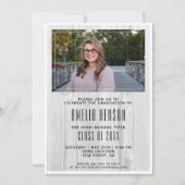 Rustic Wood Afstuderen Fotografie Kaart (Voorkant)